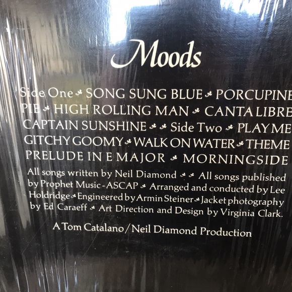 3/$30 Neil Diamond “Moods” vintage vinyl album 1972 - Picture 3 of 5